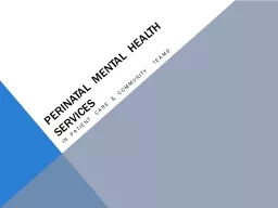 Perinatal Mental Health Services