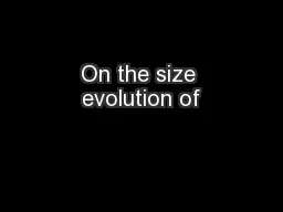 On the size evolution of