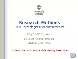 1 Research Methods