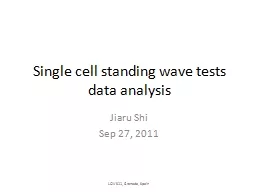 Single cell standing wave tests