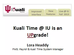 Kuali Time @ IU is an