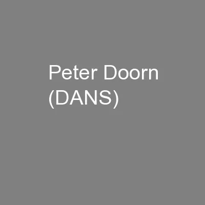 Peter Doorn (DANS)