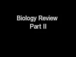 Biology Review Part II