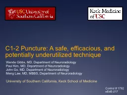 C1-2 Puncture: A safe, efficacious, and potentially underut