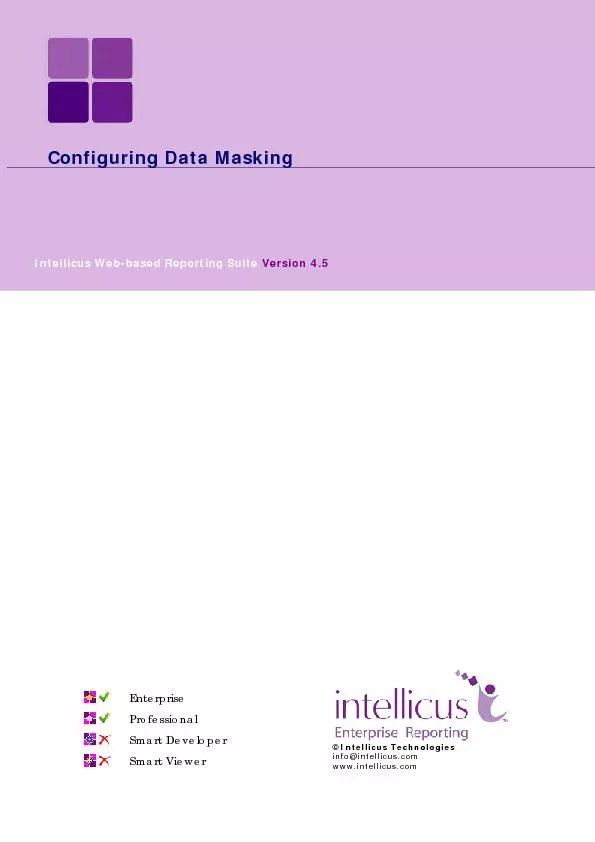 Configuring Data Masking