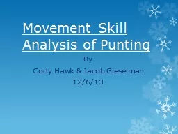 Movement Skill Analysis of Punting