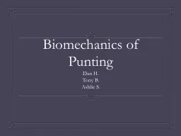 Biomechanics of Punting