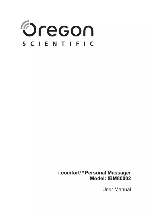 i.comfortTM Personal MassagerModel: IBM80002User Manual