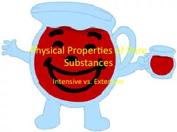 Physical Properties of Pure Substances
