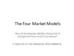 The Four Market Models