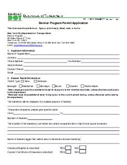 Banner Program Permit Application This form must be printed out