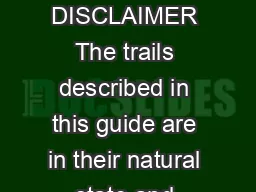BANNER FOREST Port Orchard WA JULY  DISCLAIMER The trails described in this guide are