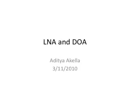 LNA and DOA