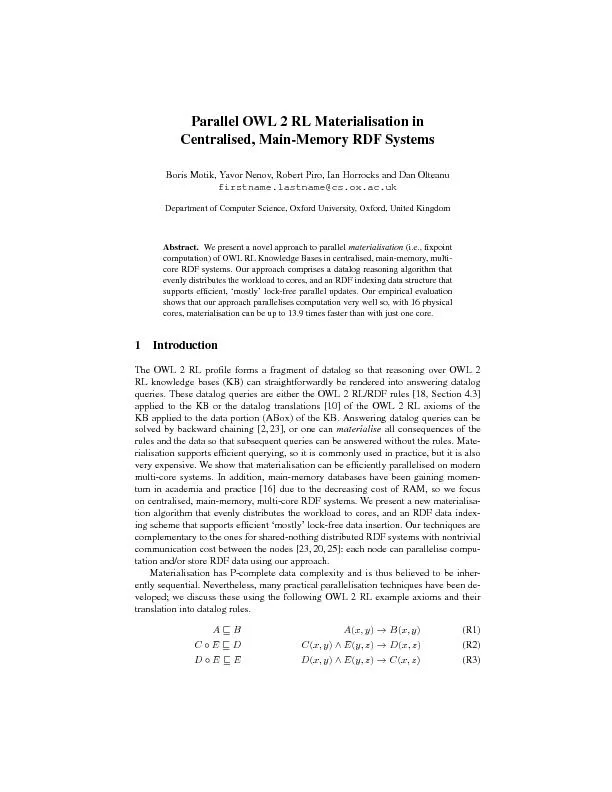 ParallelOWL2RLMaterialisationinCentralised,Main-MemoryRDFSystemsBorisM