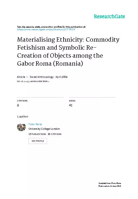 Materialisingethnicity:commodity