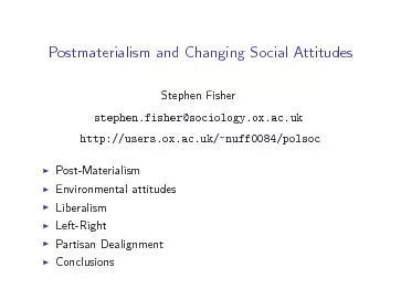 Post-materialismPost-materialistsaremoreconcernedaboutqualityoflife,th