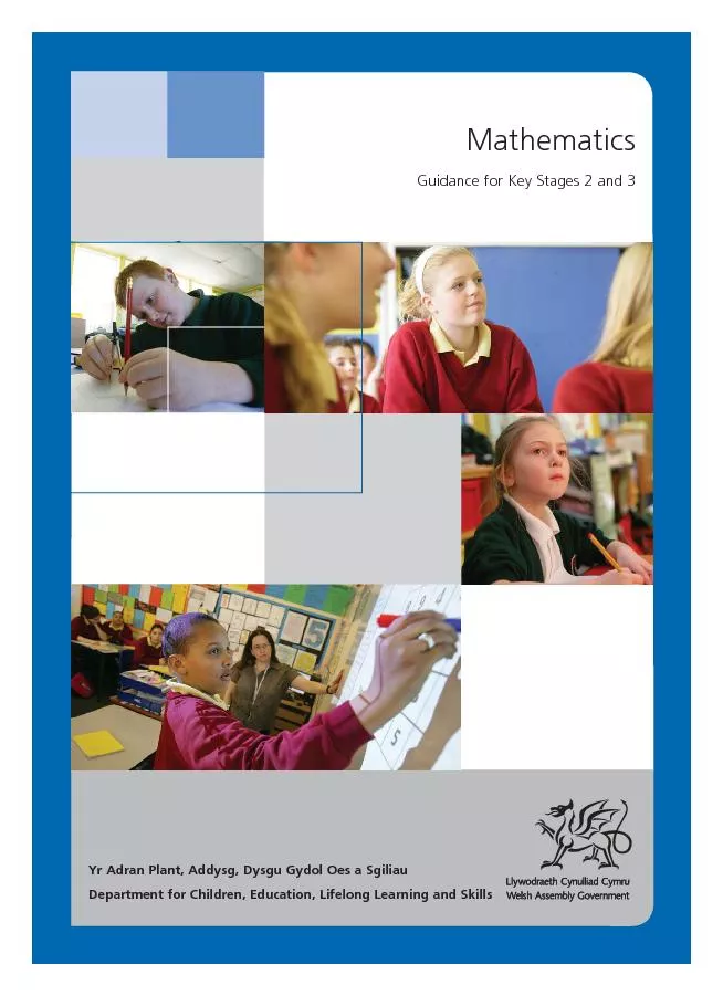 MathematicsGuidance for Key Stages 2 and 3