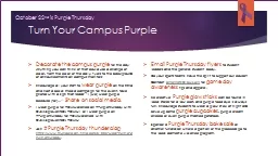 Turn Your Campus Purple