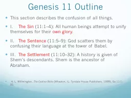 Genesis 11 Outline