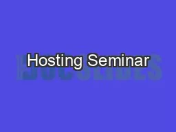 Hosting Seminar