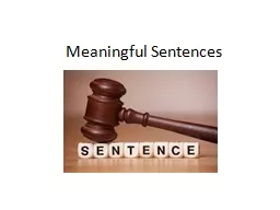 Meaningful Sentences