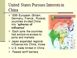 United States Pursues Interests in China