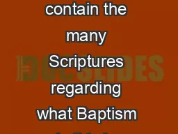 Why Do Lutherans Baptize Infants While this information does not contain the many Scriptures