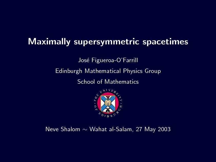 Maximallysupersymmetricspacetimes