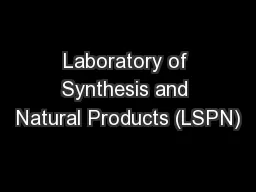 Laboratory of Synthesis and Natural Products (LSPN)