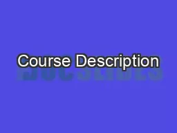Course Description