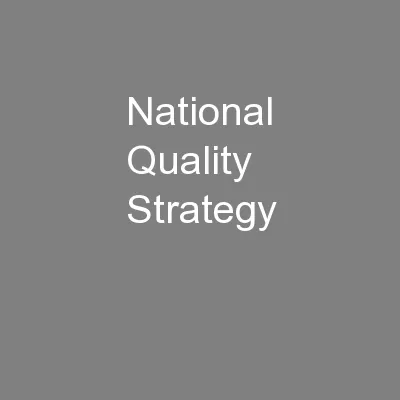 National Quality Strategy