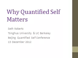 Why Quantified Self Matters