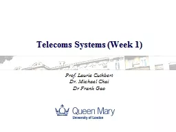 Telecoms Systems (Week 1)