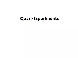 Quasi-Experiments