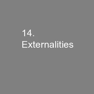 14. Externalities