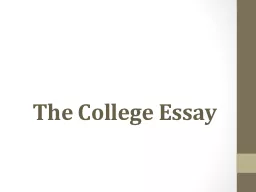 The College Essay
