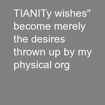 TIANITy wishes