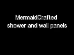 MermaidCrafted shower and wall panels