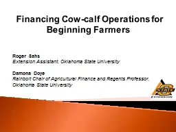 Financing Cow-calf Operations for Beginning Farmers