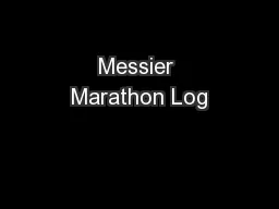 Messier Marathon Log