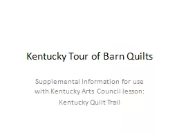 Kentucky Tour of Barn Quilts