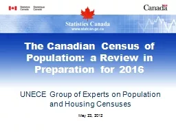 The Canadian Census of Population: a Review in Preparation