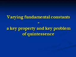 Varying fundamental constants