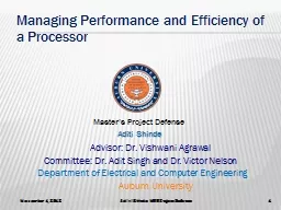 Managing Performance and Efficiency of a Processor