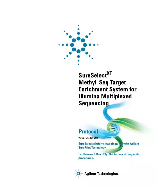 2SureSelect Methyl-Seq Target Enrichment System