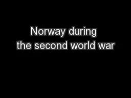 Norway during the second world war