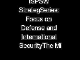 ISPSW StrategSeries: Focus on Defense and International SecurityThe Mi