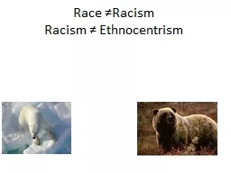 Race ≠Racism