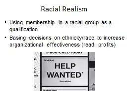 Racial Realism