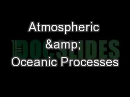 Atmospheric & Oceanic Processes